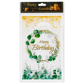 Купить Набор пакетов подарочных полиэтиленовых 16,5×25,5 см 25 мкм "Happy Birthday", 10 шт/наб оптом